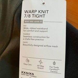 ATHLETA WARP KNIT 7/8 TIGHT